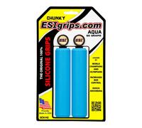 ESI CHUNKY Silicone Guidon Poignées Aqua 130mm Montagne Hybride Barre Plat Route