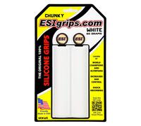 ESI Épais Silicone Guidon Poignées 130mm Blanc Montagne Hybride Barre Plat Route