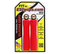 ESI Fit XC Silicone Guidon Poignées 130mm Rouge Montagne Hybride Barre Plat