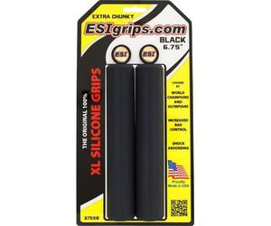 ESI Grips Poignées Extra épaisses Noir : 171,5 cm, Silicone, Bicyclette