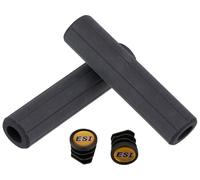 ESI Poignées de guidon en silicone nervurées épaisses noir 130 mm
