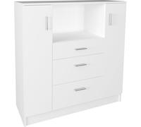 Esilo étagères de cuisine armoire 2 portes, 2 tiroirs, 1 tablette blanc.