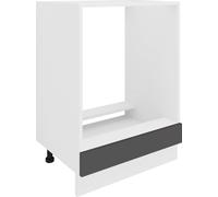 Esilo meuble bas de cuisine 60 cm pour four blanc, gris.