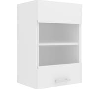 Esilo meuble haut de cuisine 40 cm 1 porte en verre blanc.