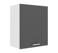 Esilo meuble haut de cuisine 50 cm 1 porte blanc, gris.