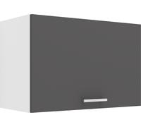 Esilo meuble haut de cuisine 60 cm 1 porte blanc, gris.