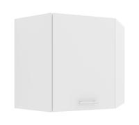 Esilo meuble haut de cuisine, armoire d'angle blanc.