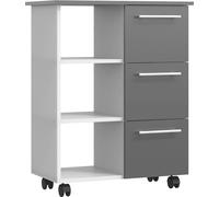 Esilo module de cuisine sur roulettes blanc, gris.