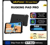 Tablette robuste Ulefone RugKing Pad Pro 4G avec eSIM intégrée, écran 8,68 pouces 90 Hz, batterie 7100 mAh, Android 16, jusqu'à 16 Go de RAM, 128 Go de ROM, version globale Black 4G