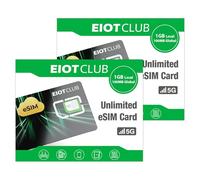 eSIM Physique EIOTCLUB pour Android - Activez l'eSIM sur des Android déverrouillés, téléchargements illimités de profils eSIM, Roaming de données en Europe, USA, UK et 200+ Pays, Lot de 2