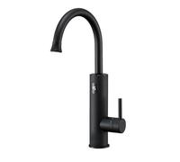 ESIP Robinet de Cuisine,3000W Chauffe eau Instantané Electrique Noir,Avec affichage de la température à LED,Mitigeur Cuisine à poignée unique, rotation à 360 degrés
