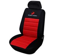 eSituro 1 Pièce Couverture de siège rembourré en Polyester,Housse pour siège Auto Universelle,Noir Rouge