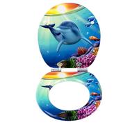 eSituro Abattant WC, Siège de Toilette à Fermeture en Douceur avec Frein, Universel, en Bois, Forme en O, Distance des Trous de Fixation 105-205mm