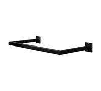 eSituro Barre de Penderie Murale, Tringle à Vêtements, Portant à Vêtements Murale, en Tube Industriel, pour Entrée Cuisine Salon Salle de Bain, Charge max. 50 kg, 64x6,5x30 cm, Noir