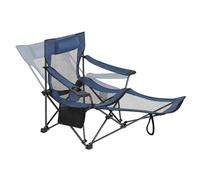 eSituro Chaise de Camping Pliante, Chaise de Pique-Nique Légère, Portable, Dossier Réglable à 2 Positions, pour Camping, Extérieur, Bleu