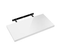 eSituro Étagère Flottante Blanche Brillant pour Salon, Cuisine, Étagère Murale en Bois pour Chambre à Coucher, Moderne, Facile à Installer, Fixation Invisible, 60cm