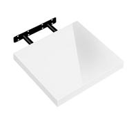 eSituro Étagère Flottante Blanche Brillant pour Salon, Cuisine, Petite Étagère Murale en Bois pour Chambre à Coucher, Moderne, Facile à Installer, Fixation Invisible, 30cm