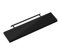 eSituro Étagère Flottante Noir Brillant pour Salon, Cuisine, Étagère Murale en Bois pour Chambre à Coucher, Moderne, Facile à Installer, Fixation Invisible, Longueur 100cm