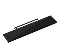 eSituro Étagère Flottante Noir Brillant pour Salon, Cuisine, Étagère Murale en Bois pour Chambre à Coucher, Moderne, Facile à Installer, Fixation Invisible, Longueur 120cm