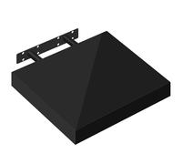 eSituro Étagère Flottante Noir Brillant pour Salon, Cuisine, Petite Étagère Murale en Bois pour Chambre à Coucher, Moderne, Facile à Installer, Fixation Invisible, 25cm
