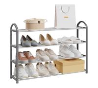 eSituro Porte-Chaussure étagère à Chaussures Rangement Stable Robuste 4 Niveaux, Gris SSHR0024