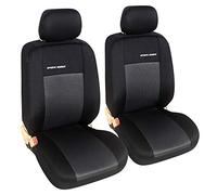 eSituro SCSC017236 Lots de 2 Housses pour Siège avant Couverture de Siège pour Voiture Universelle Housse de Protection Auto en Similicuir Gris