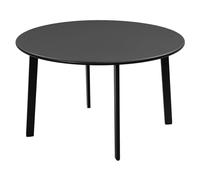 eSituro Table Basse Ronde, Table d'Appoint pour l'Intérieur, l'Extérieur, Salon, Balcon, Terrasse, Jardin, en Métal, Ø70xH40 cm, Noir