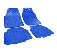 eSituro Tapis de Sol Auto Voiture en PVC 4 pièces Antidérapant, Bleu