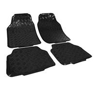 eSituro Tapis de Sol Auto Voiture en PVC 4 pièces Antidérapant, Noir