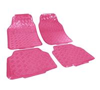 eSituro Tapis de Sol Auto Voiture en PVC 4 pièces Antidérapant, Rose