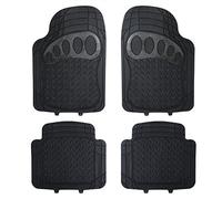 eSituro Tapis de Sol pour Voiture 4 pièces Tapis Auto Universel en Caoutchouc,Noir