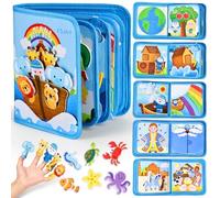 Esjay Busy Board Bible Quiet Activity Book pour tout-petits, jouet Montessori à partir de 1, 2, 3 ans, bébé, jeu de baptême, cadeau d'anniversaire, cadeau pour garçon et fille, jouet éducatif, jouet