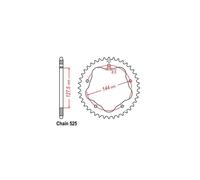 Esjot - Couronne 45 Dents Compatible Ducati Hypermotard 5 Trous Sans Porte Moyeu