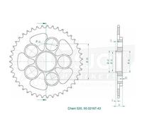 Esjot 32167 520 Rear Sprocket Argenté 43t