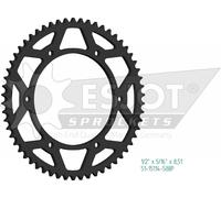ESJOT Pignon de chaîne "15114" 428, aluminium, noir 61 dents