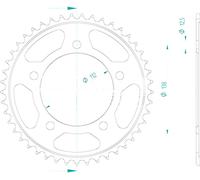 ESJOT Pignon de chaîne "32210" 520, acier 45 dents