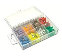 ESKA 340.750 Fusible plat standard pour voiture 4 A, 5 A, 7,5 A, 10 A, 15 A, 20 A, 25 A, 30 A, violet, orange