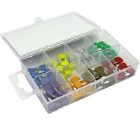 ESKA 341.750 Mini fusible plat pour voiture 2 A, 4 A, 5 A, 7.5 A, 10 A, 15 A, 20 A, 25 A, 30 A violet, orange, marron, rouge, bleu, jaune, blanc, vert 80 pc(s)