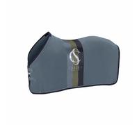 Eskadron Classic Sports Shetty Couverture séchante en polaire à rayures, taille : XXXS, couleur : bleu acier