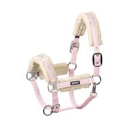Eskadron Licol en fausse fourrure double broche rose poudré, taille : poney 2