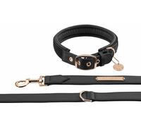 Eskadron Set pour chiens FAUX LEATHER PLAIT black Heritage 24/25, taille:M