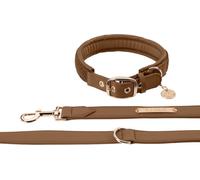 Eskadron Set pour chiens Faux Leather Plait Heritage 2024 Collier & laisse Almond M