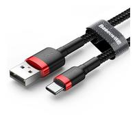 Eskal-Câble Baseus Usb C Pour Oneplus 12 Câble De Charge Rapide 3.0usb C Câble De Charge Rapide Type C Pour Huawei Xiaomi 13 Fil De Chargeur Usb-C,Red Black,1m