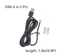 ESKAL-Câble D'Alimentation Usb Dc 2 Broches, Rallonge Usb Mâle Femelle À 2 C?urs Pour Équipement 5V Installé, Bricolage, Remplacement Des Appareils De Réparation,Usb Male 1.8M 1Pcs,