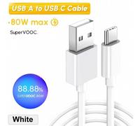 Eskal-Câble De Charge Rapide D'origine Oppo Type C Supervooc 80w 65w Oppo Trouver X5 X6 X3 Pro Neo N2 Reno 10 6 8 7 Pro A77 A78 A38 Usbc Vooc,80w A To C (White),0.5m