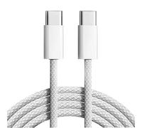 Eskal-Câble De Charge Rapide Pd Usb C 60w, Pour Iphone 15 16 Pro Max 15 16 Plus, Samsung Moto Oppo Xiaomi Redmi, Câble Tressé Double Type C 2m,Gray,1m
