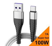Eskal-Câble De Charge Super Rapide Usb Vers Type C, Chargeur De Téléphone Portable Pour Samsung, Huawei, Xiaomi, 100 M, 1m, 2m, 3m, Cordon De Données En Nylon, 0.25 W,White,0.25m