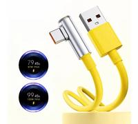 Eskal-Câble De Charge Ultra Rapide Pour Xiaomi 10 11 12 13 14 15 67w 90w 120w, Coude De Type C, Pour Redmi Note 10 11 12 13 14 Poco X3 X4 X5 X6,Yellow,1,8m
