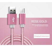 Eskal-Câble De Chargement Usb Vers Type C 5a, Câble De Données En Nylon Pour Iphone Xiaomi Huawei Samsung Oppo Poco Type C,Rose Gold,0.25m For Iphone
