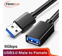 ESKAL-Câble D'Extension Usb 3.0 Mâle À Femelle, Cordon De Données 5Gbps, Extension Usb3.0 Pour Pc Ps3 Ordinateur Portable Vers Disque U, Extension De Câble Usb Pour Smart Tv,Usb Male To Female,0,5 M